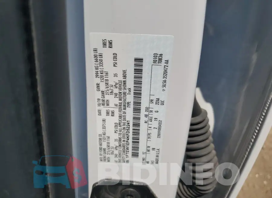 1FTEW1EP4KFD52241 Photo# 12