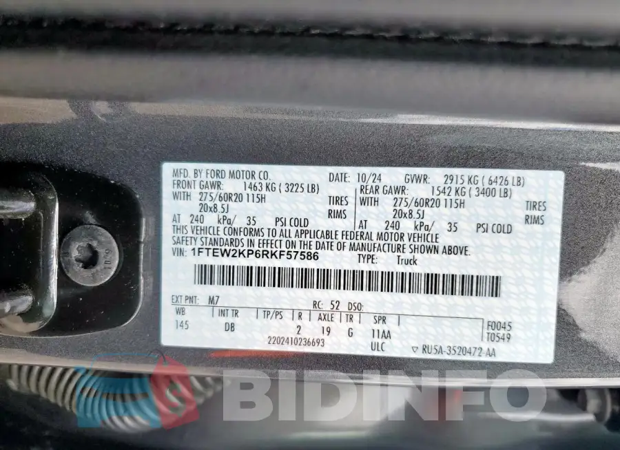 1FTEW2KP6RKF57586 Photo# 12