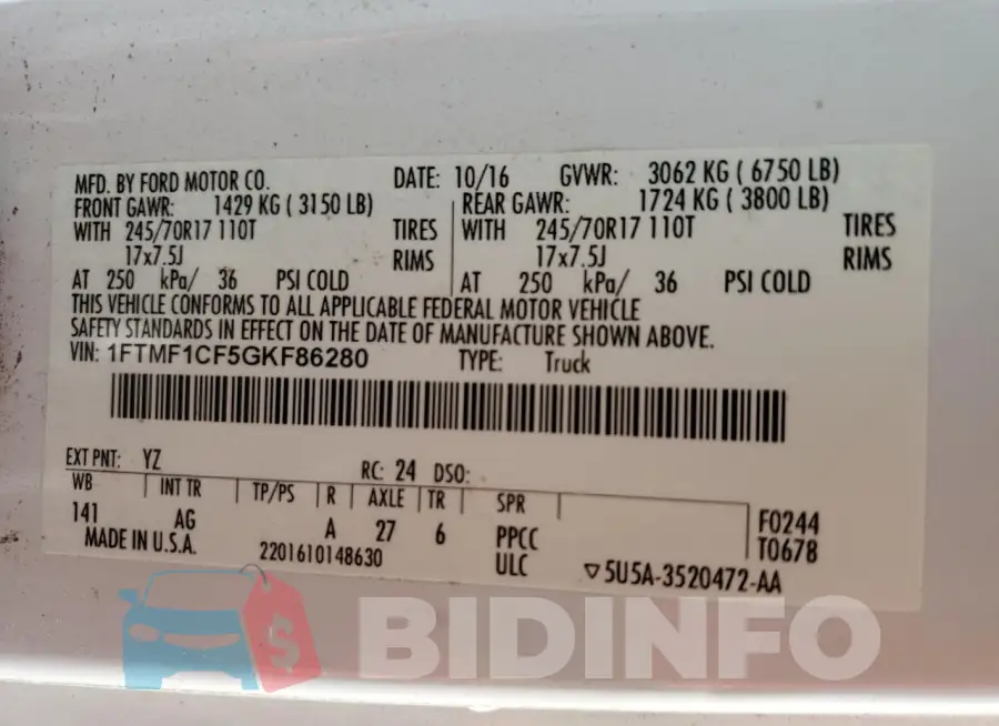 1FTMF1CF5GKF86280 Photo# 12