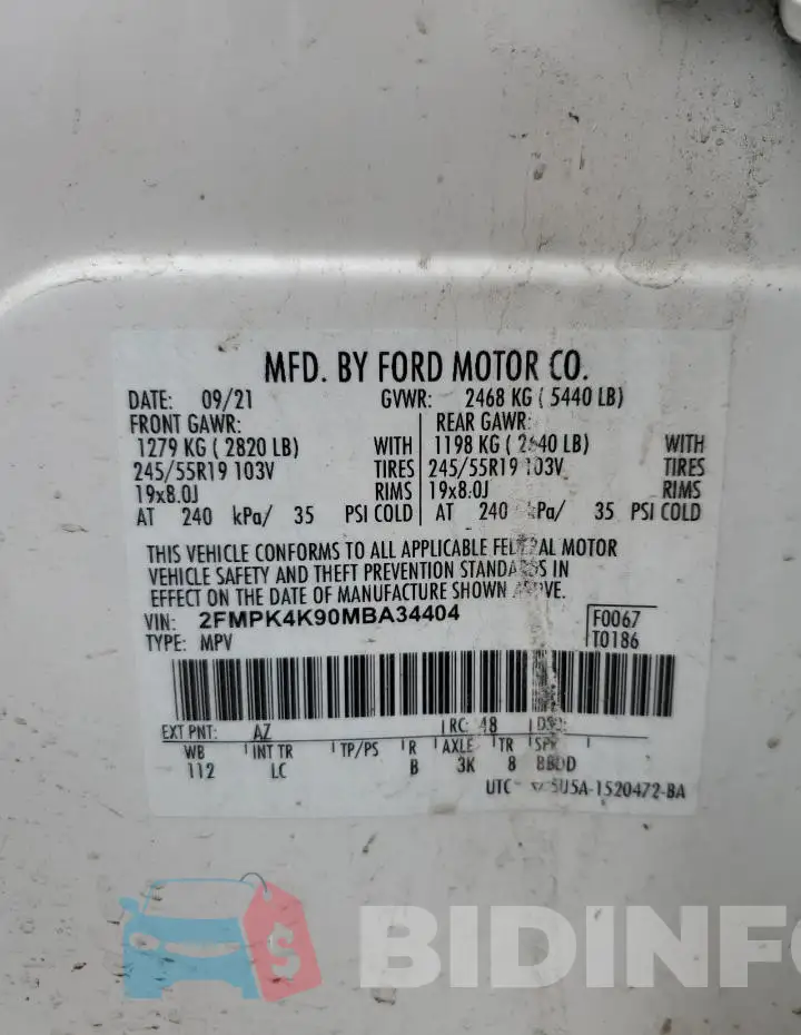 2FMPK4K90MBA34404 Photo# 12