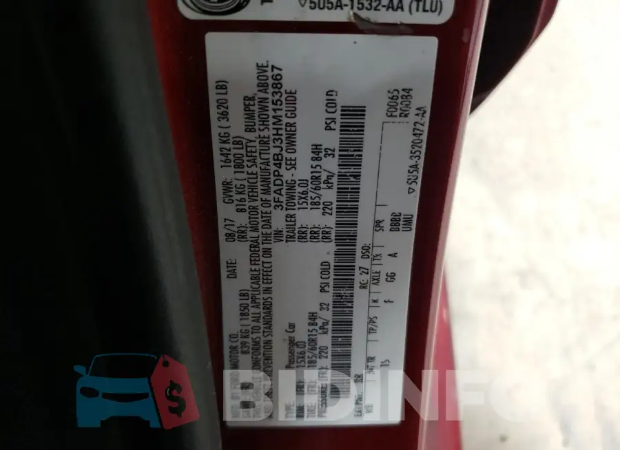 3FADP4BJ3HM153867 Photo# 12