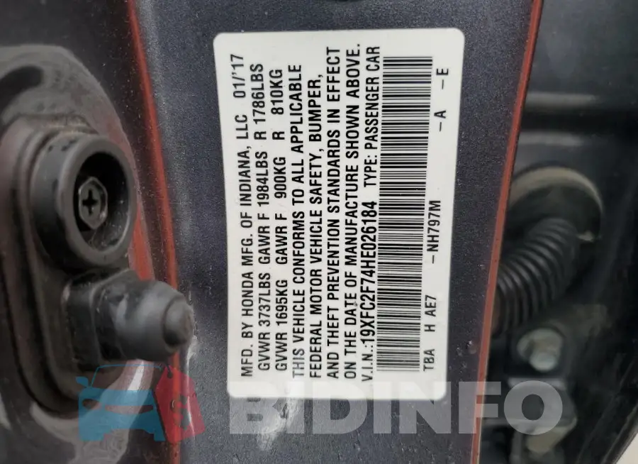 19XFC2F74HE026184 Photo# 12