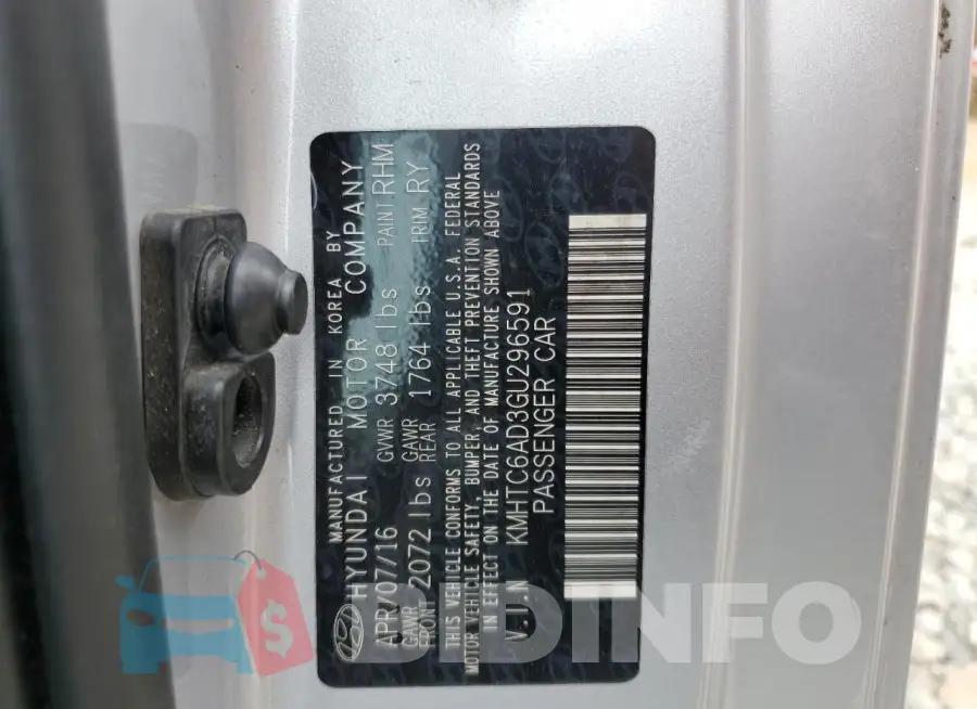 KMHTC6AD3GU296591 Photo# 12