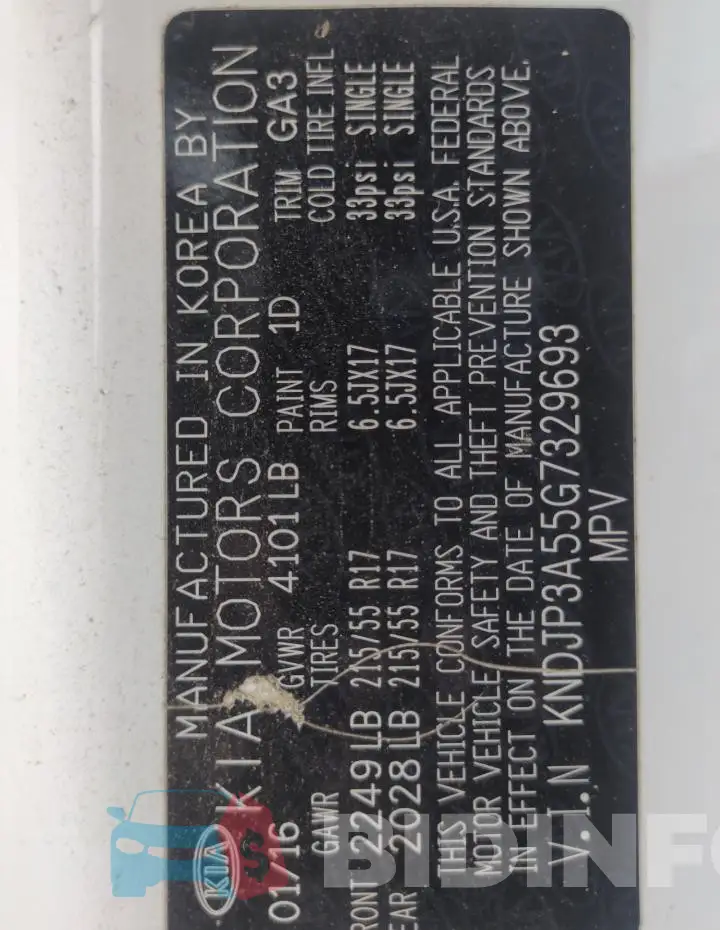 KNDJP3A55G7329693 Photo# 13