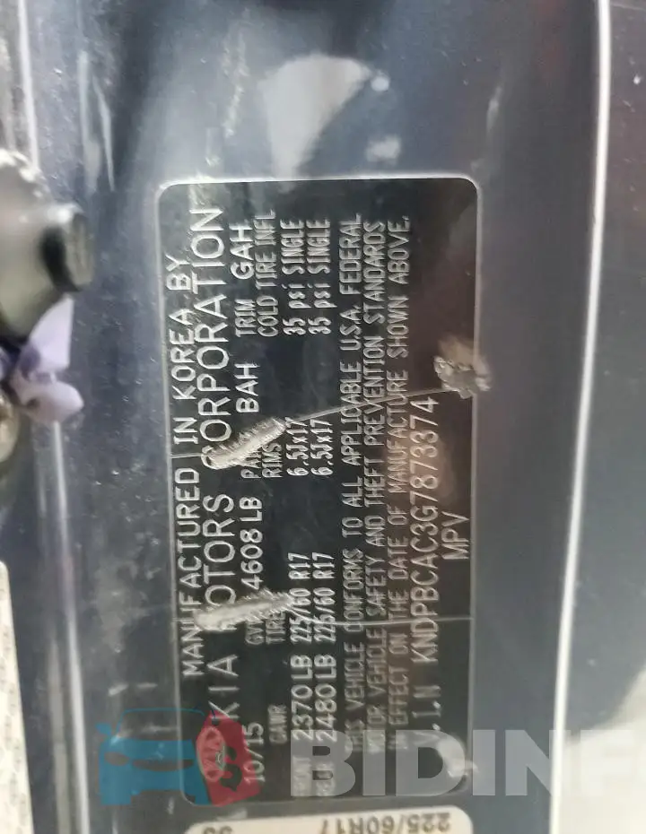 KNDPBCAC3G7873374 Photo# 13