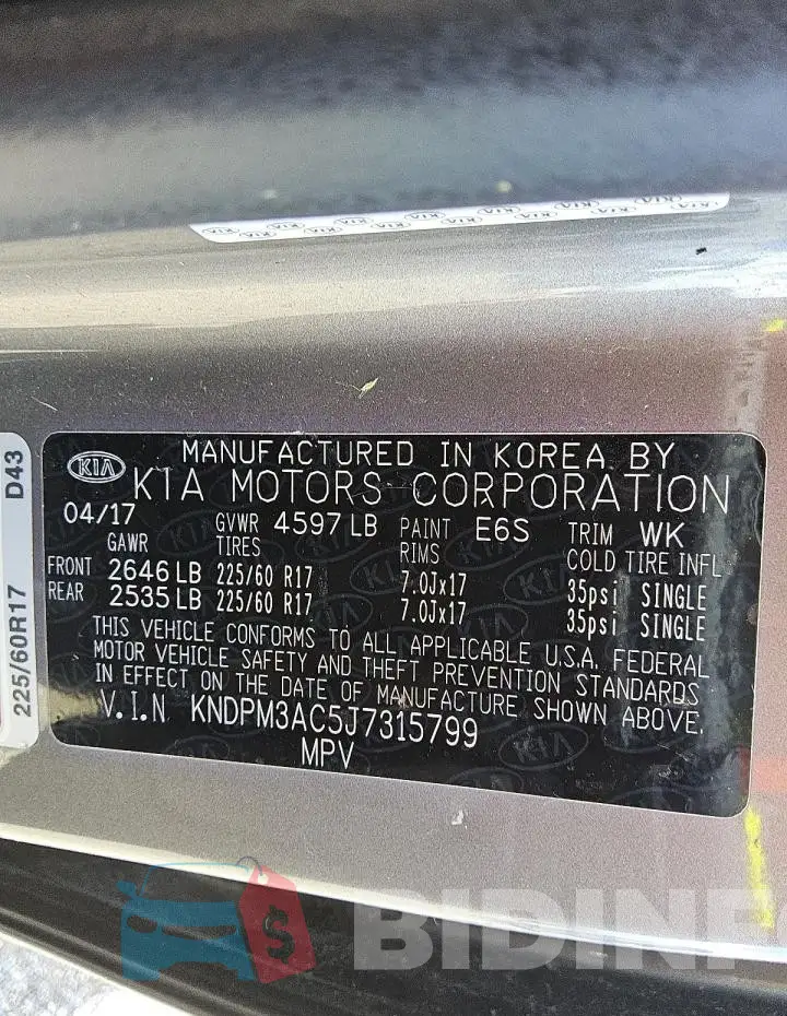 KNDPM3AC5J7315799 Photo# 12