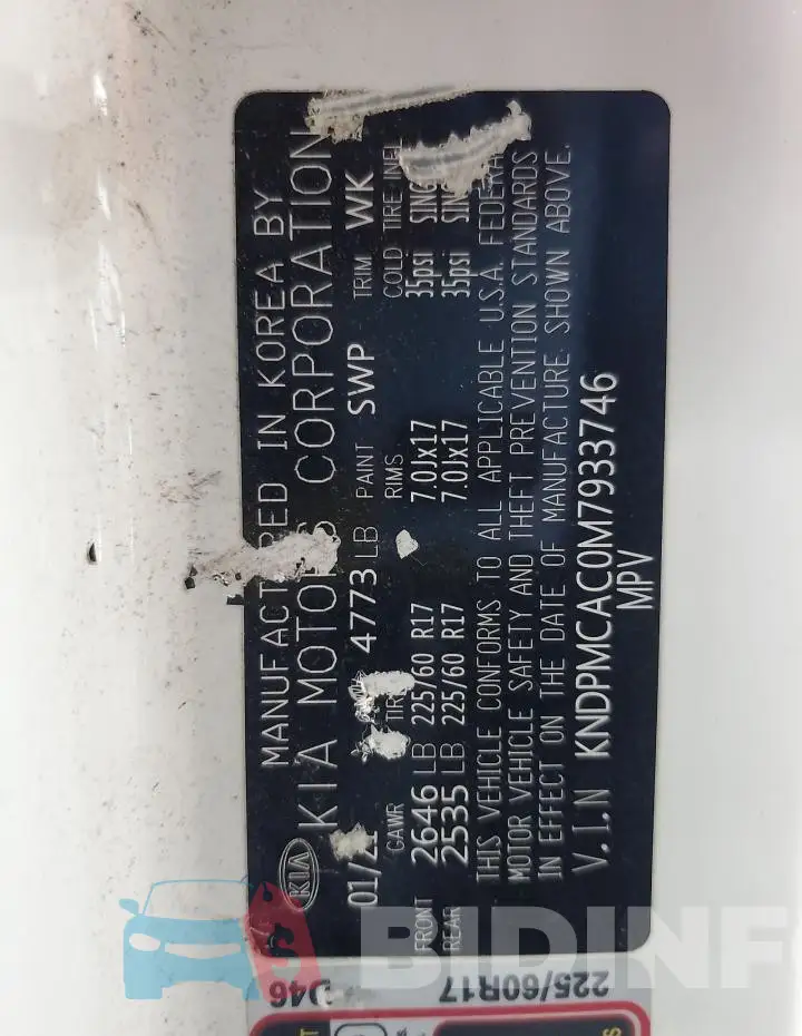 KNDPMCAC0M7933746 Photo# 13