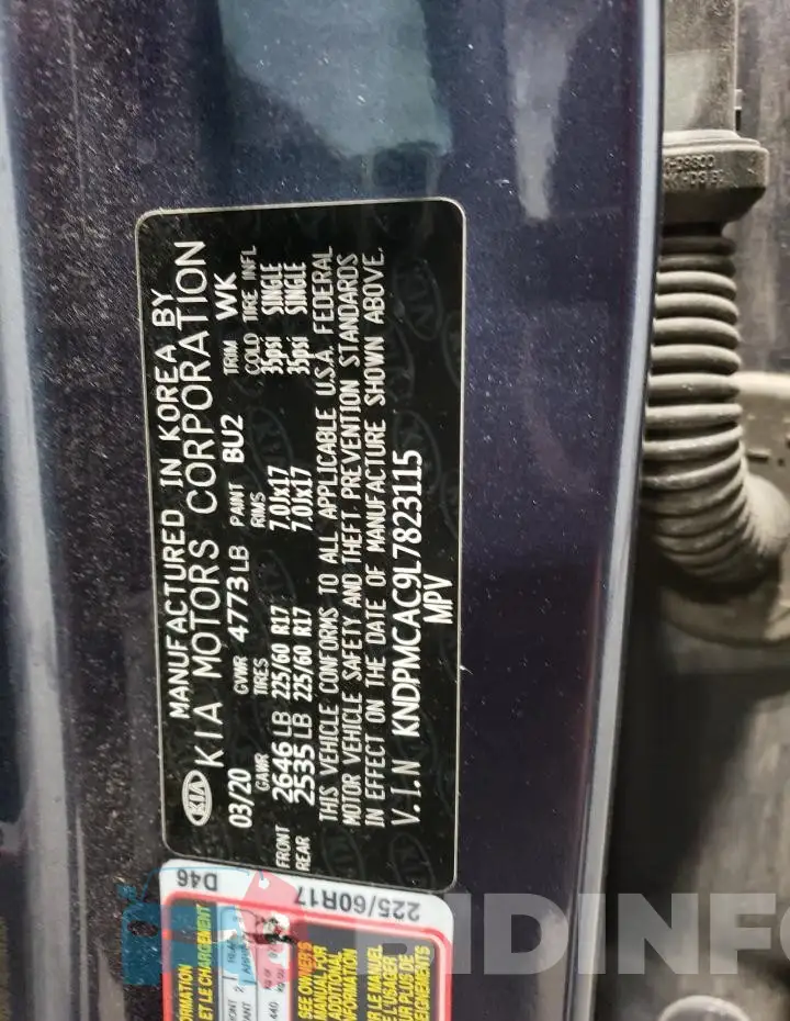 KNDPMCAC9L7823115 Photo# 13