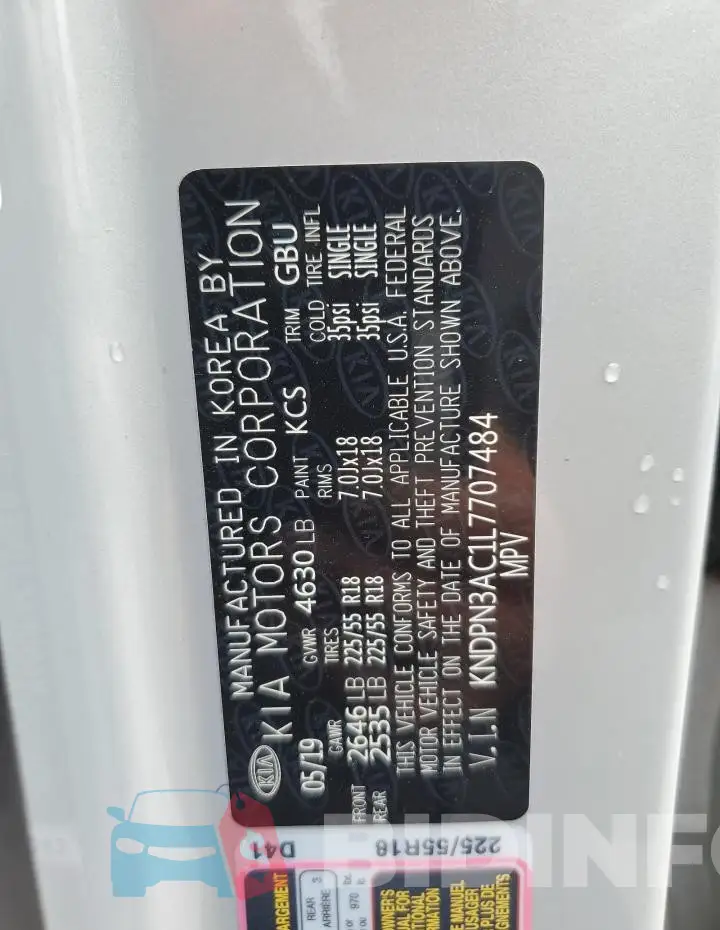 KNDPN3AC1L7707484 Photo# 13