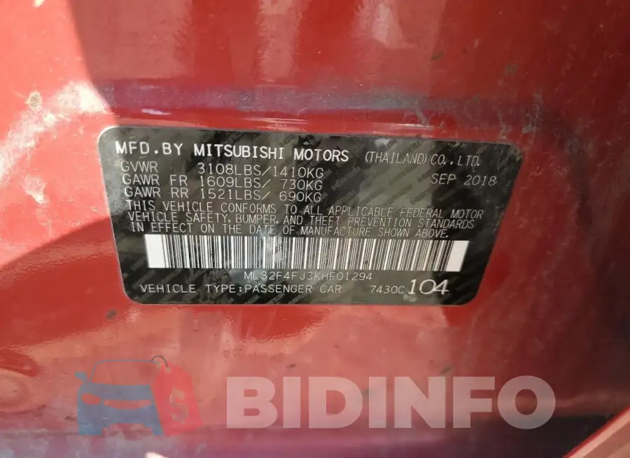 ML32F4FJ3KHF01294 Photo# 12