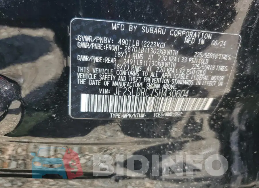 JF2SLDRC7SH430604 Photo# 13
