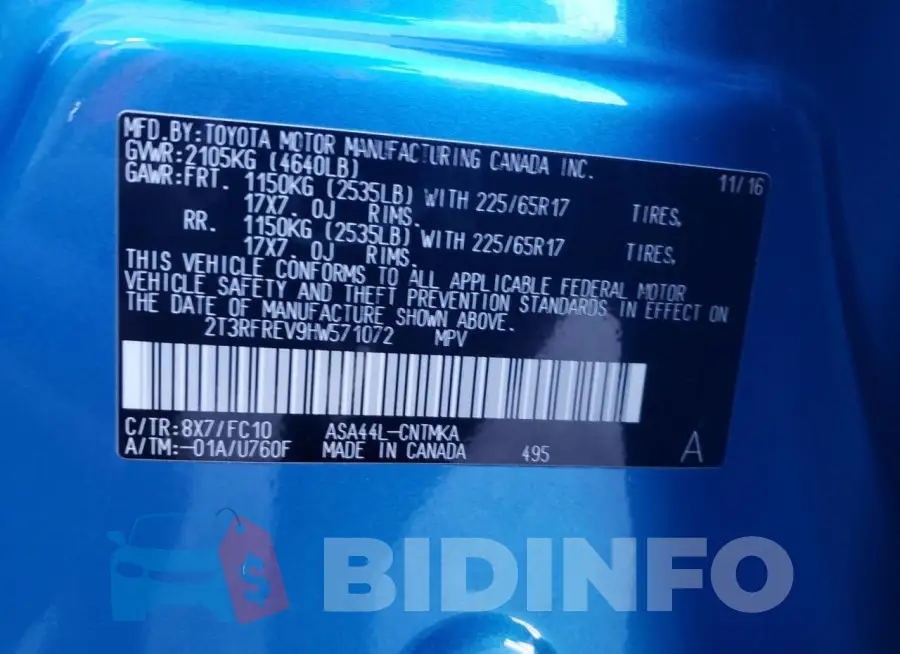 2T3RFREV9HW571072 Photo# 14