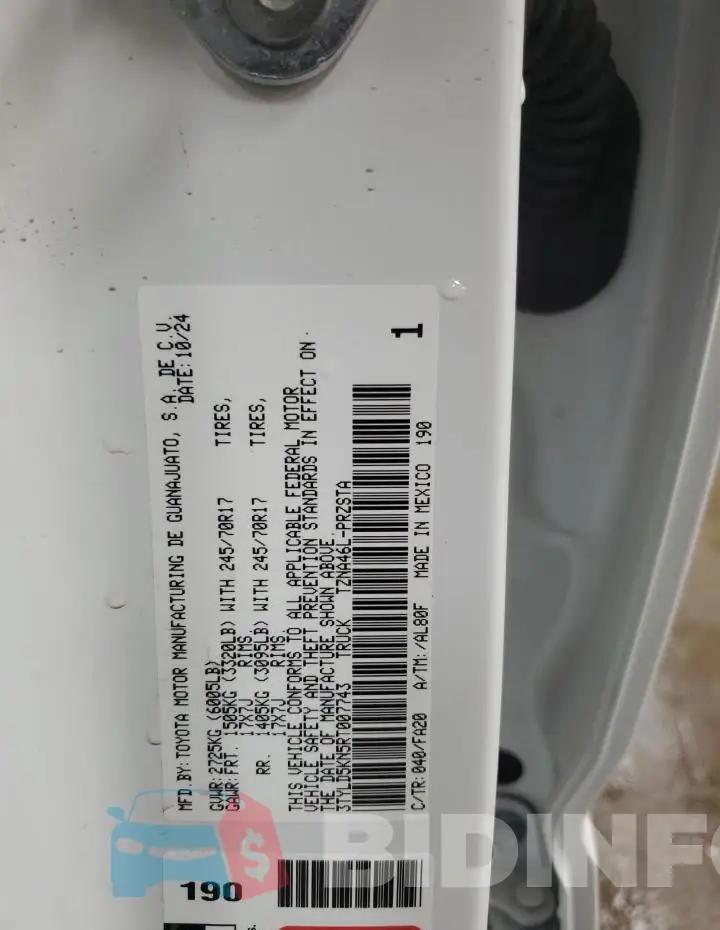 3TYLD5KN5RT007743 Photo# 13