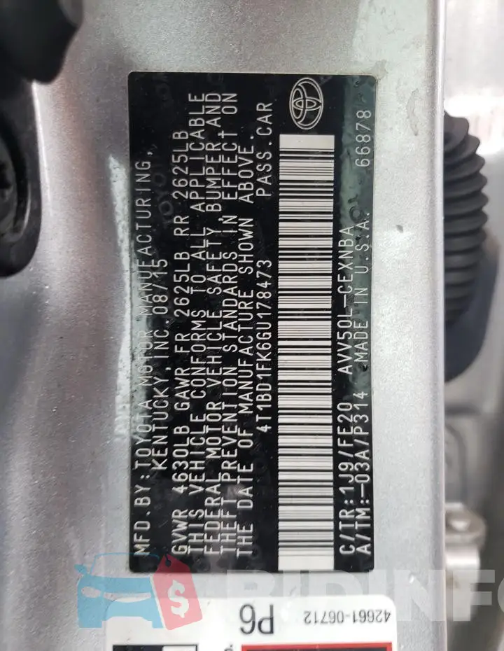 4T1BD1FK6GU178473 Photo# 12