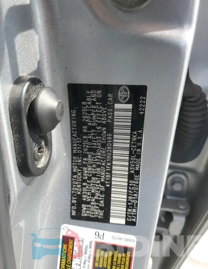 4T1BF1FK1HU380486 Photo# 13
