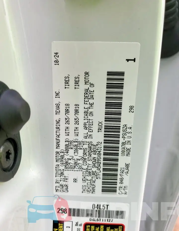 5TFLA5AB9SX043172 Photo# 12