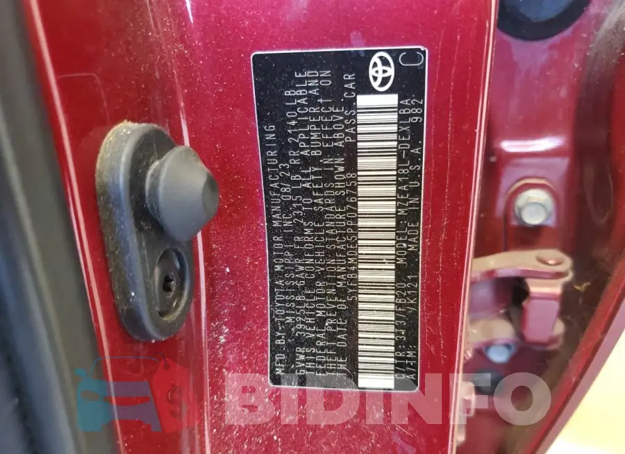 5YFB4MDE5PP076758 Photo# 12