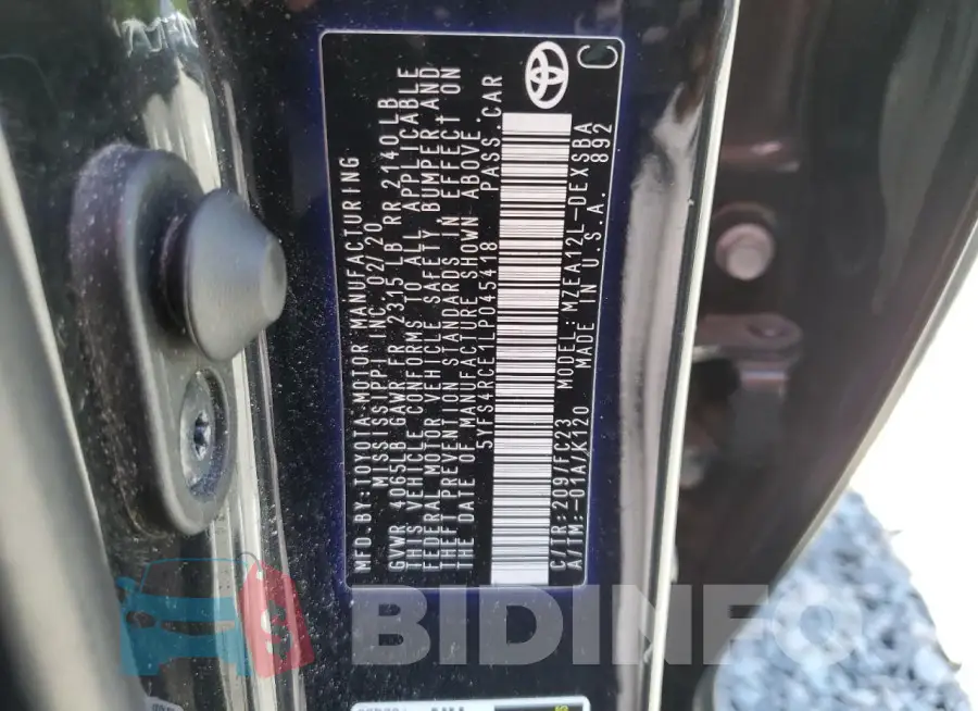 5YFS4RCE1LP045418 Photo# 12