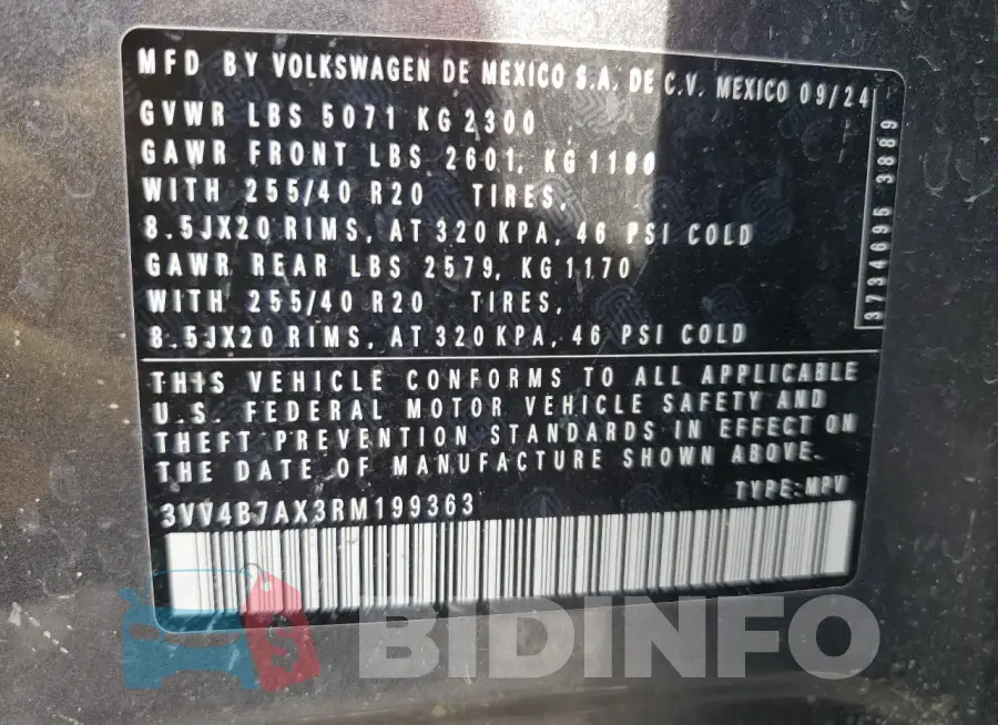 3VV4B7AX3RM199363 Photo# 14