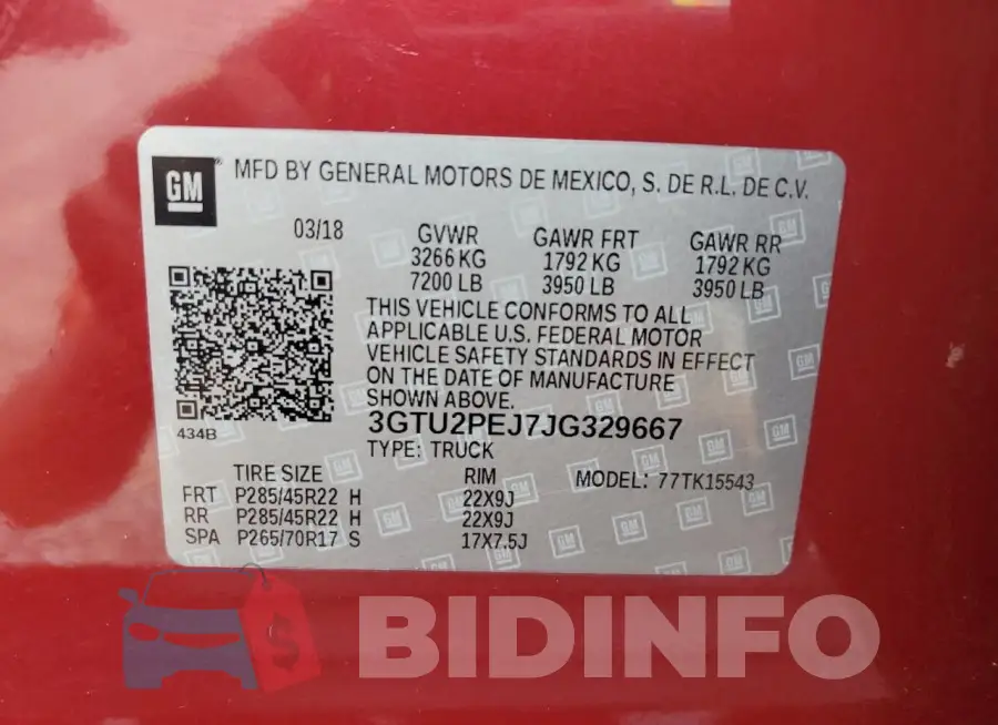 3GTU2PEJ7JG329667 Photo# 12