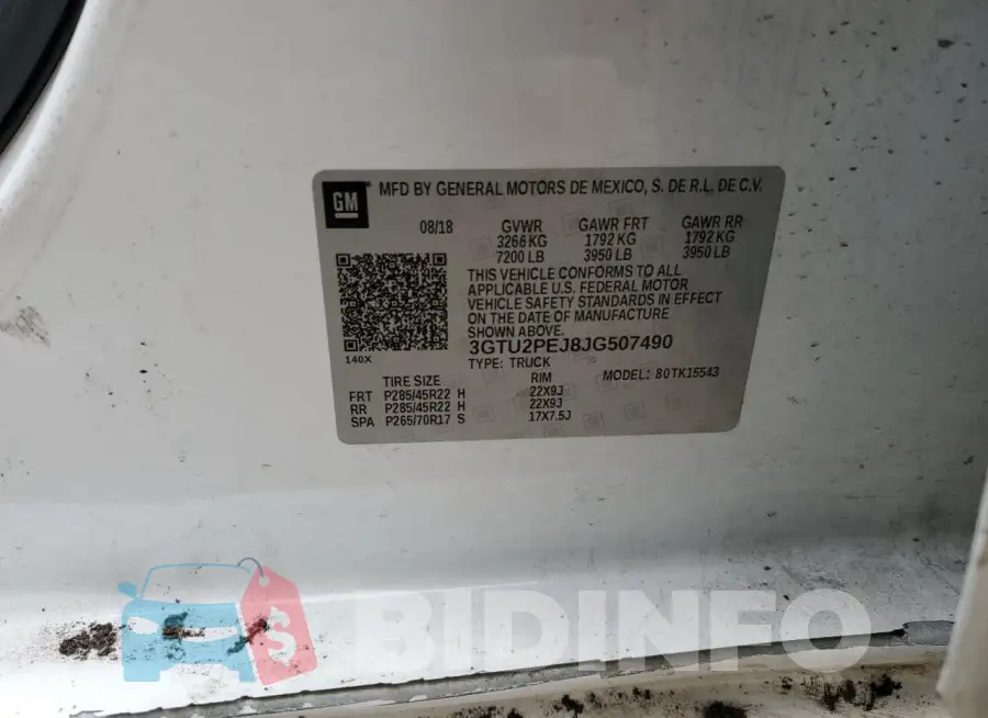 3GTU2PEJ8JG507490 Photo# 12