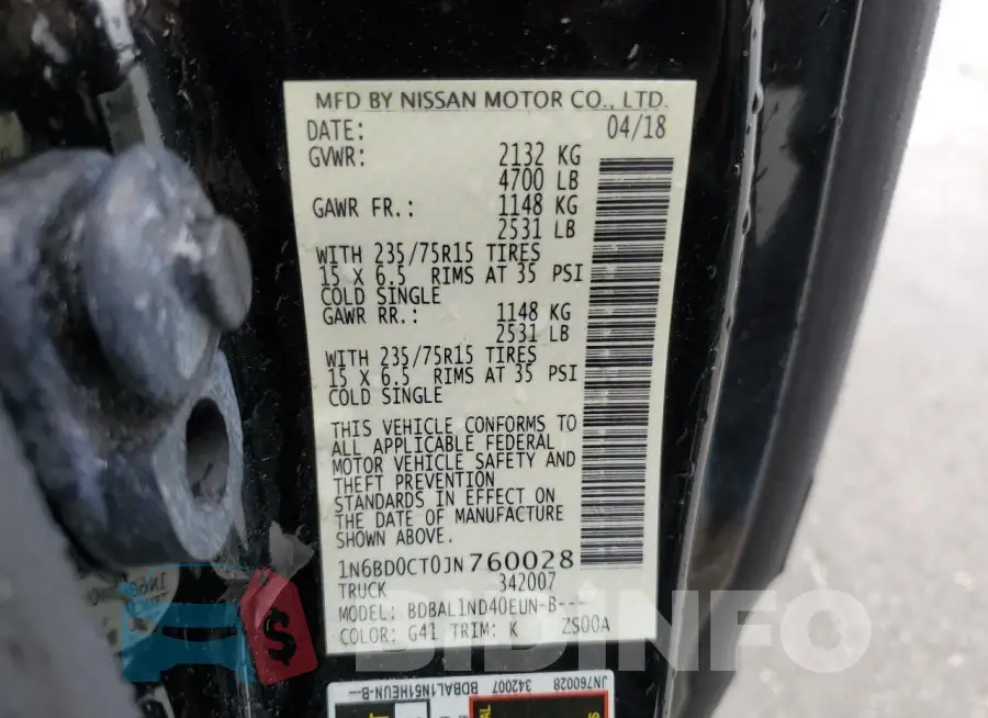 1N6BD0CT0JN760028 Photo# 12