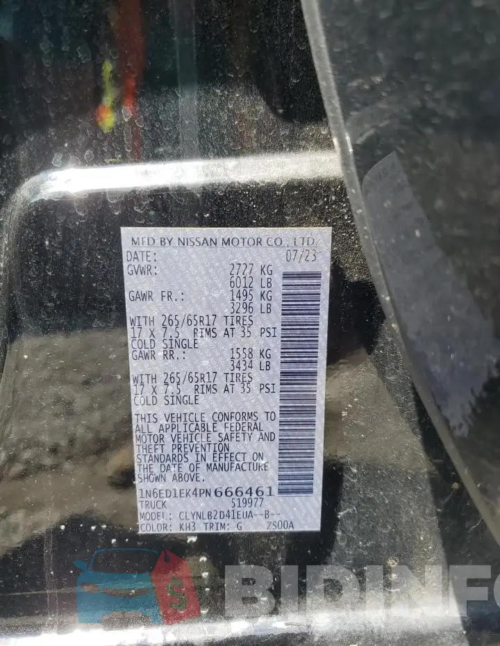 1N6ED1EK4PN666461 Photo# 12