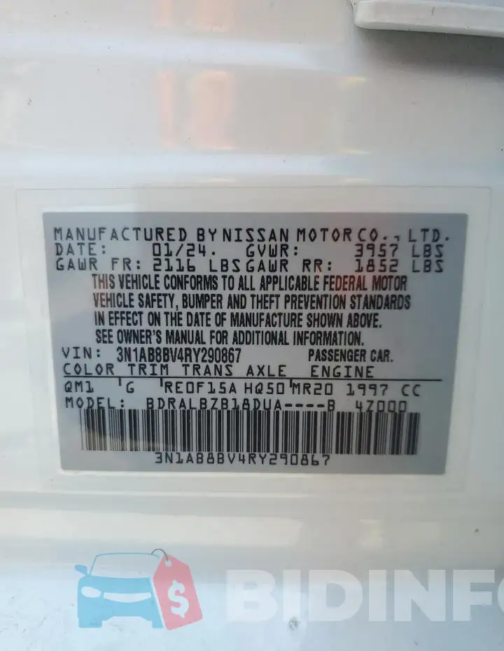 3N1AB8BV4RY290867 Photo# 12