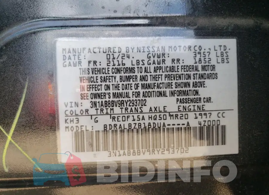 3N1AB8BV9RY293702 Photo# 12