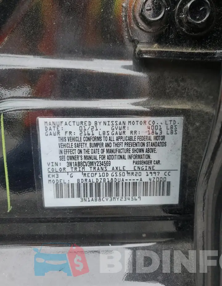 3N1AB8CV3MY234569 Photo# 12
