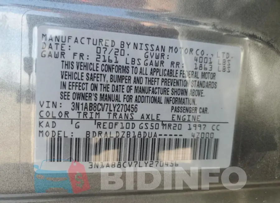 3N1AB8CV7LY270456 Photo# 12