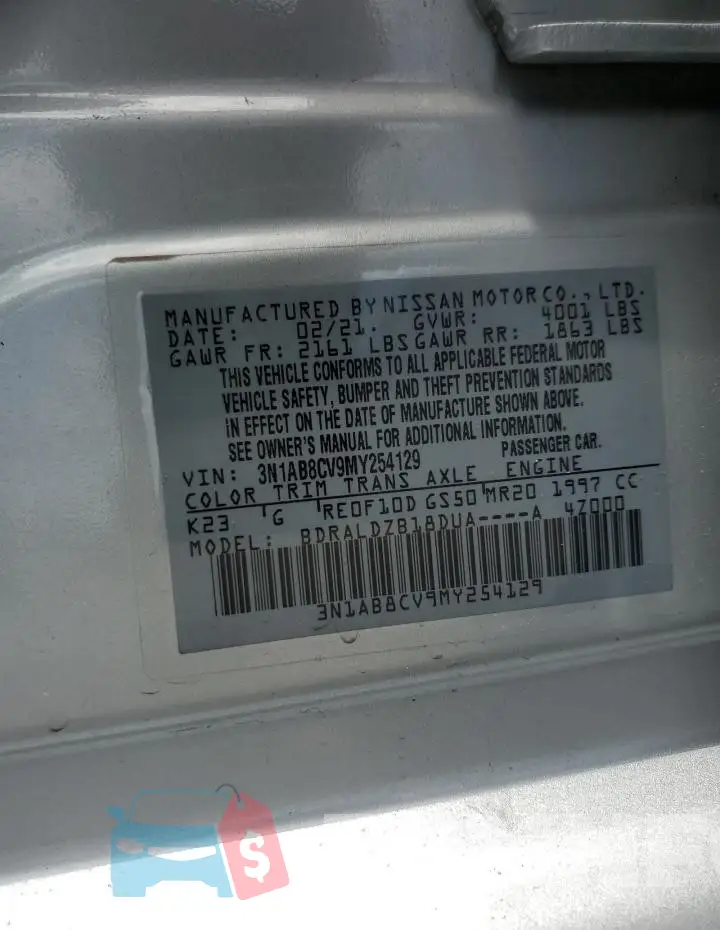 3N1AB8CV9MY254129 Photo# 12