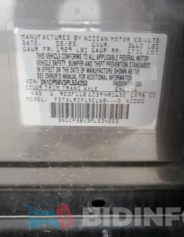 3N1CP5BV3PL534253 Photo# 12