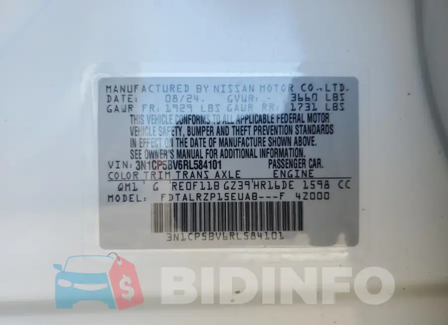 3N1CP5BV6RL584101 Photo# 13