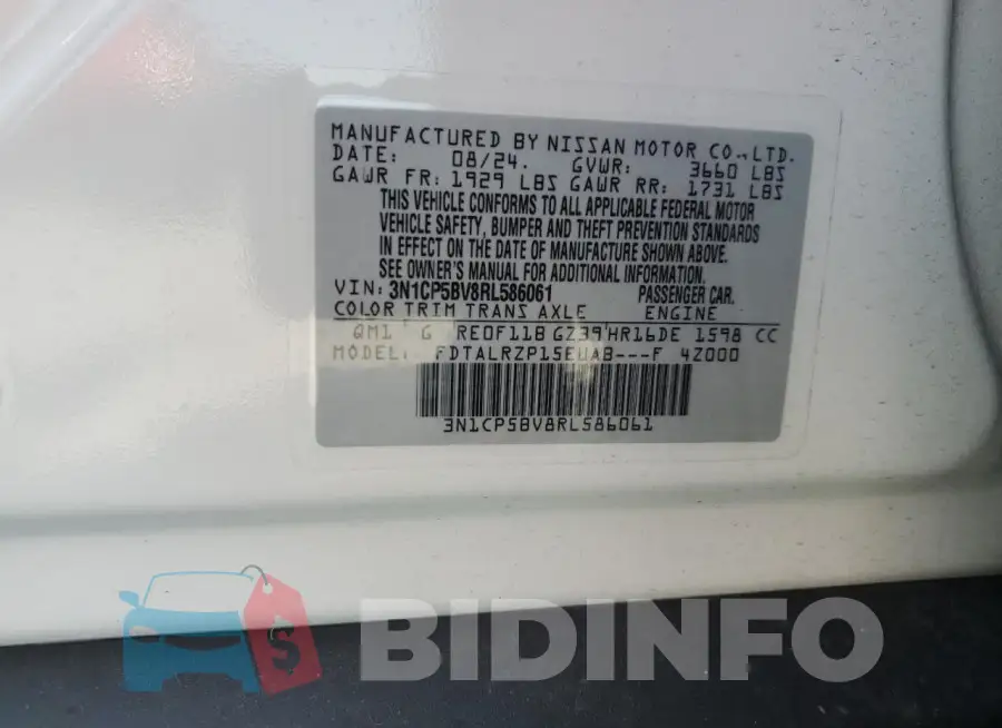 3N1CP5BV8RL586061 Photo# 13