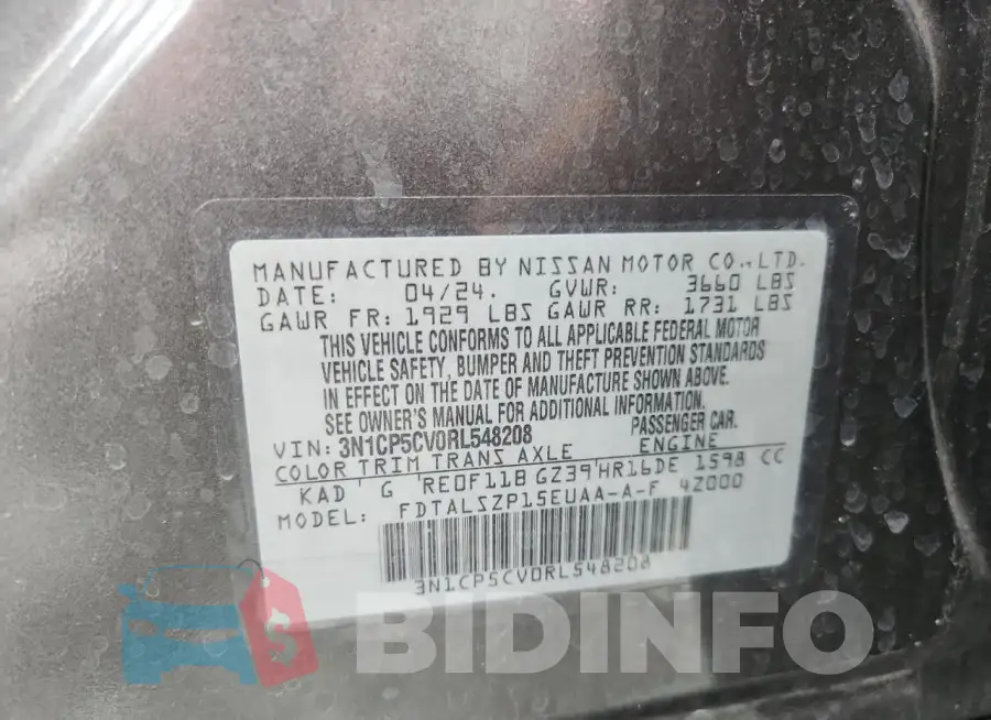 3N1CP5CV0RL548208 Photo# 14