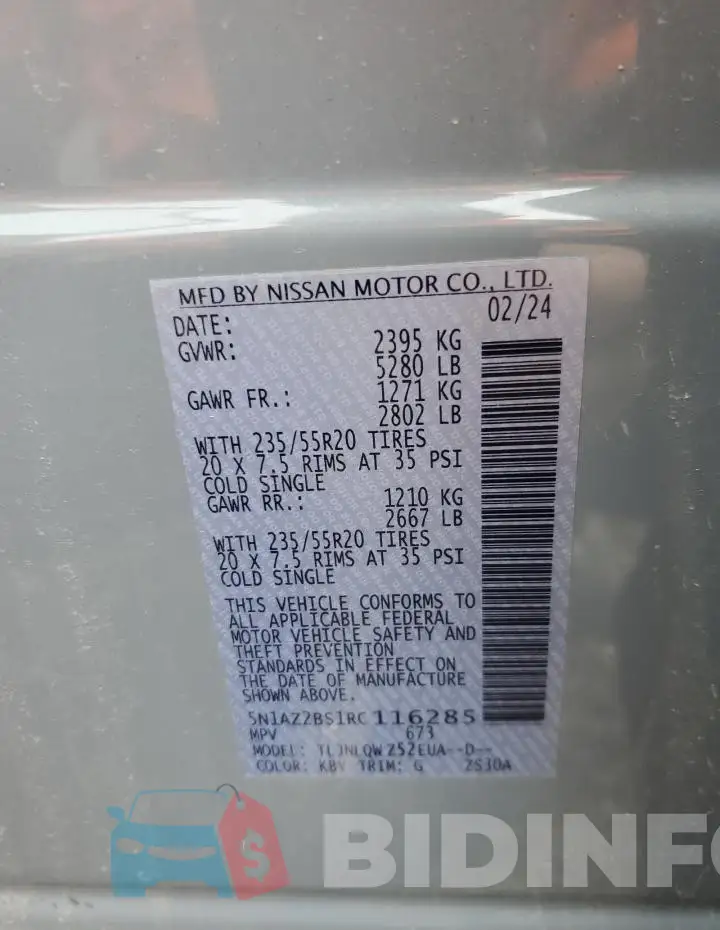 5N1AZ2BS1RC116285 Photo# 14