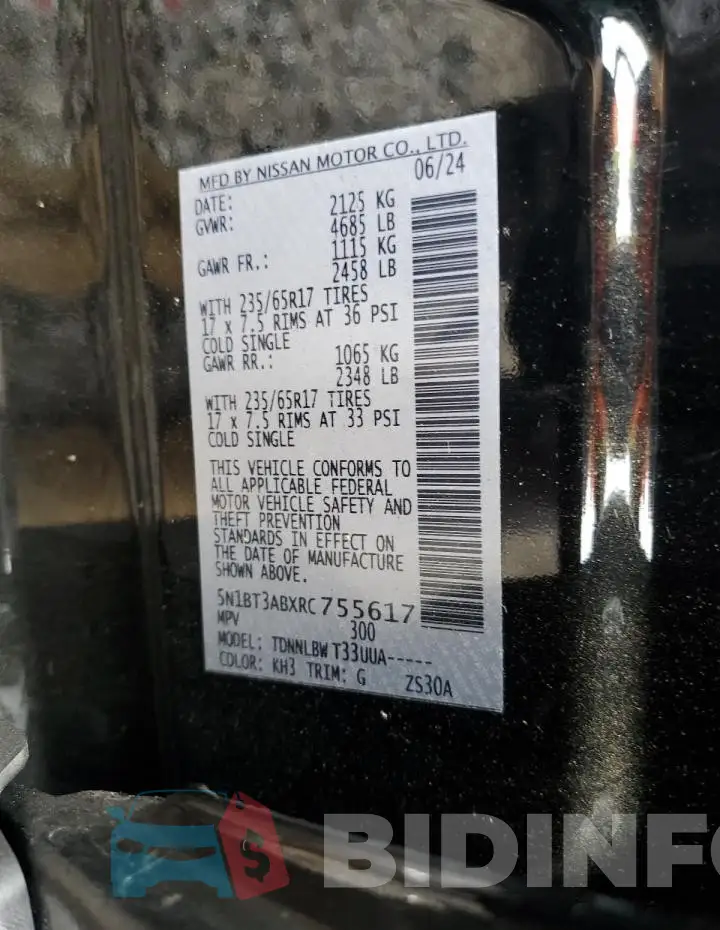 5N1BT3ABXRC755617 Photo# 14