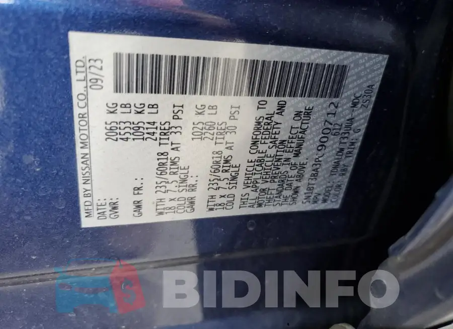 5N1BT3BA3PC900712 Photo# 13