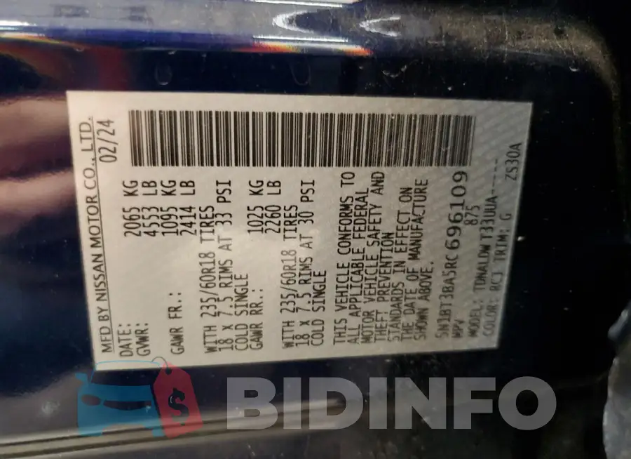 5N1BT3BA5RC696109 Photo# 14