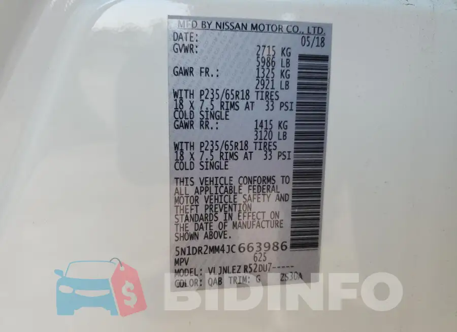 5N1DR2MM4JC663986 Photo# 13