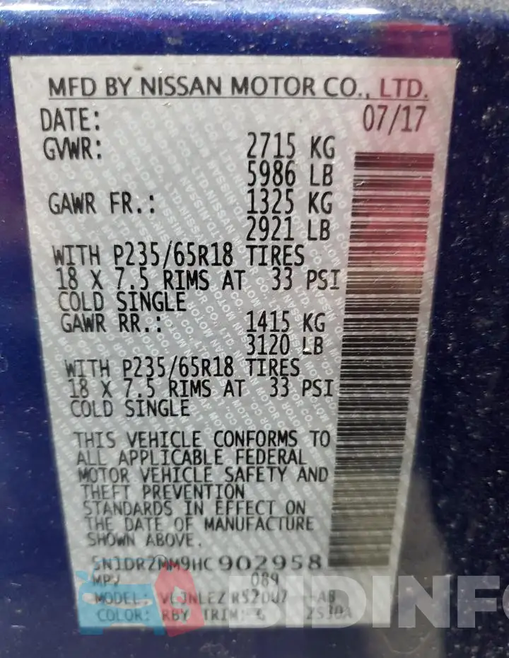 5N1DR2MM9HC902958 Photo# 14