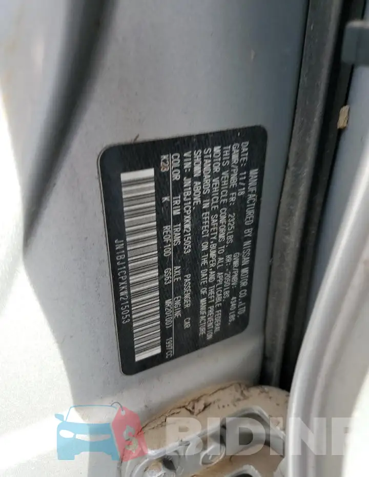 JN1BJ1CPXKW215053 Photo# 14