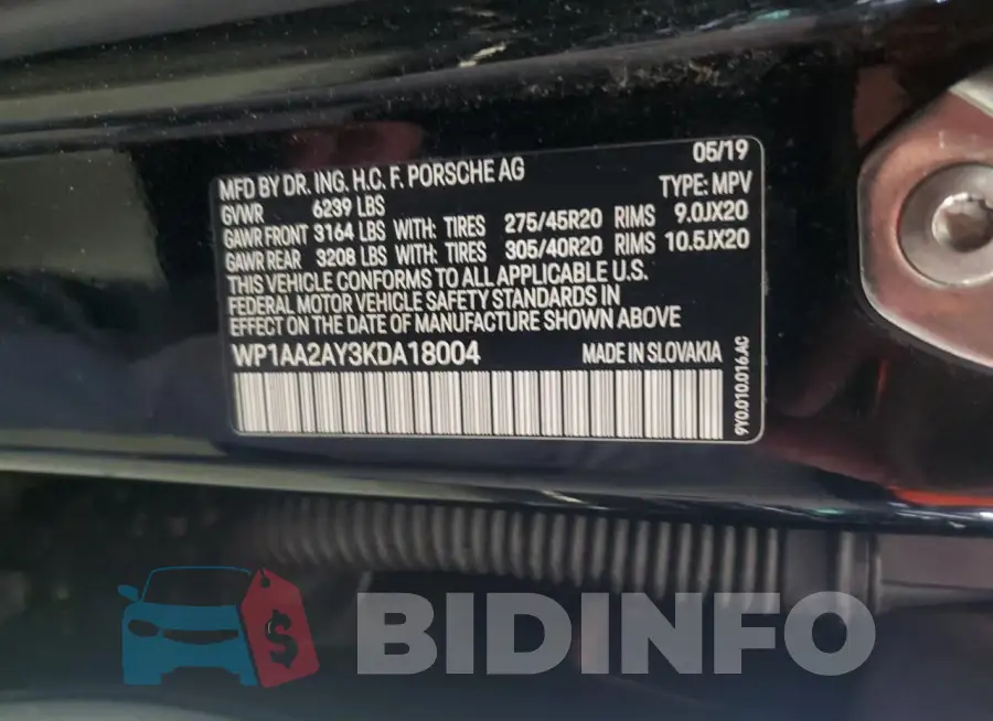 WP1AA2AY3KDA18004 Photo# 13