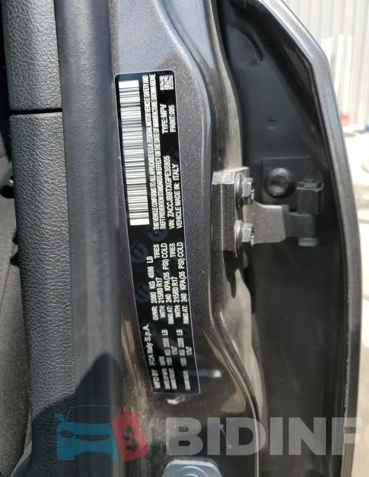 ZACCJBBTXGPE35805 Photo# 13