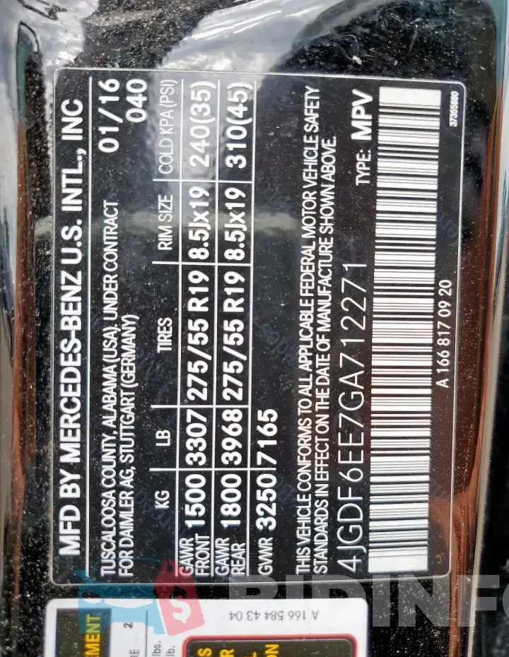 4JGDF6EE7GA712271 Photo# 14