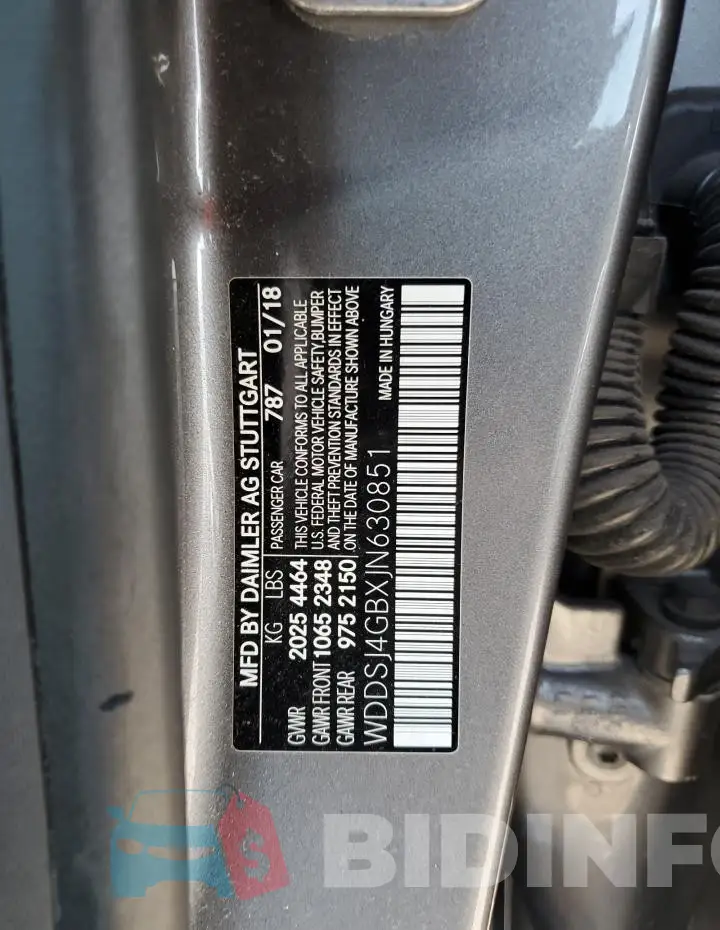 WDDSJ4GBXJN630851 Photo# 13