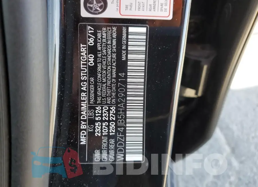 WDDZF4JB5HA290714 Photo# 13