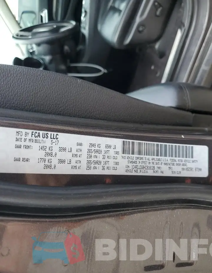 1C4RDJDG8HC918128 Photo# 13