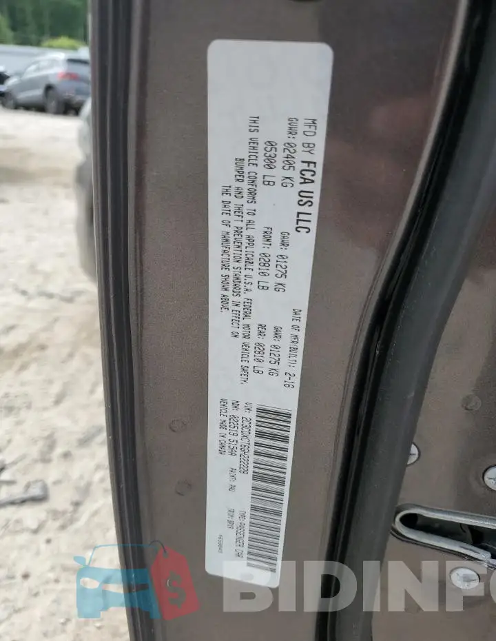 2C3CDXCT6GH222228 Photo# 13